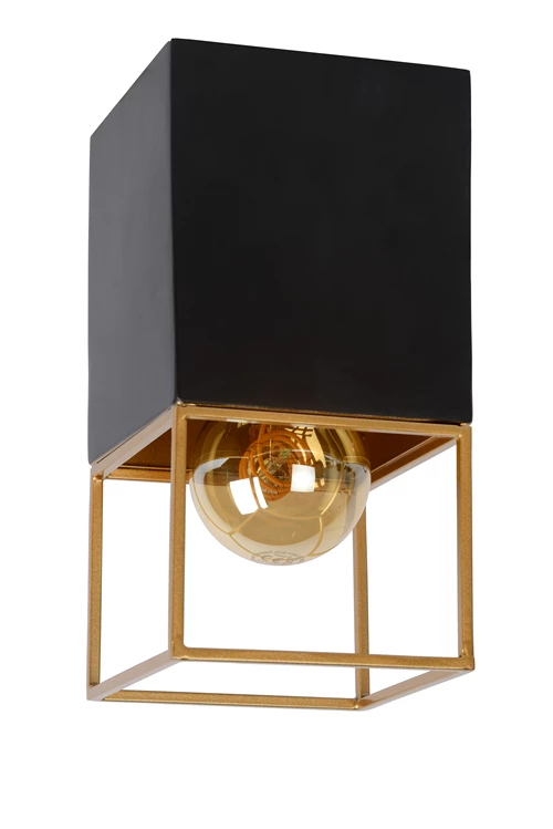 Lucide RIXT - Deckenleuchte - 1xE27 - Schwarz - ausgeschaltet